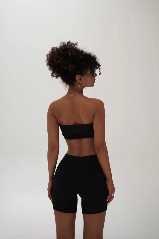 Костюм (топ+велосипедки) Skinny Black