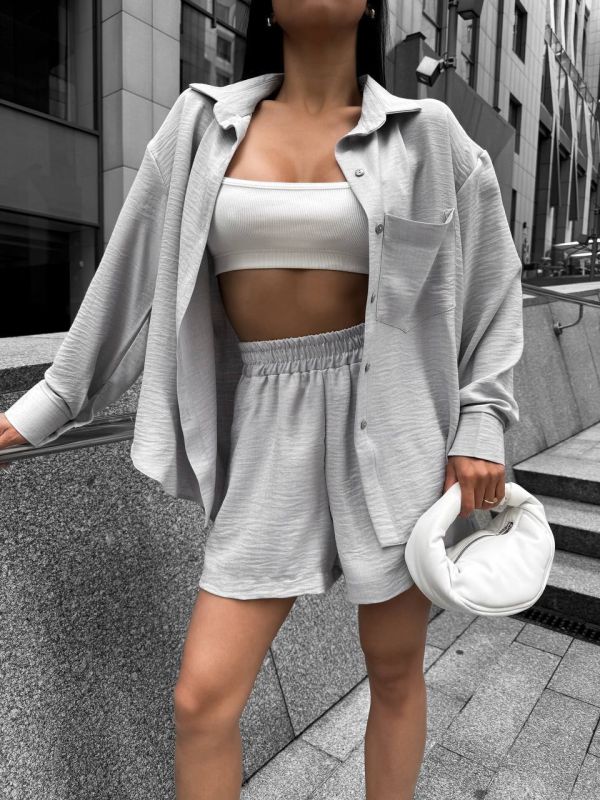 Трендовий літній костюм (сорочка та штани)